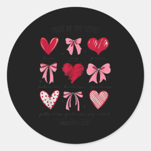 Fruit Spirit Christian Hearts Galatians Classic Round Sticker