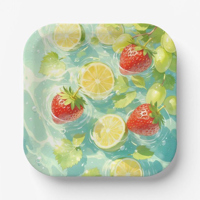 Fruit Splash Paper Plate (Front)