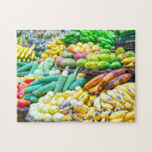 Fruit stall in the Grenadines. Jigsaw Puzzle