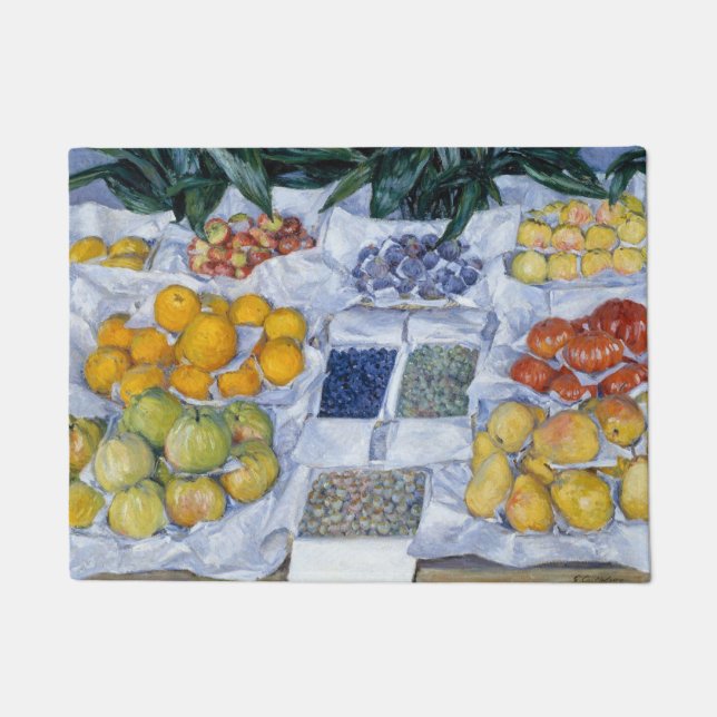 Fruit Stand By Gustave Caillebotte Doormat (Front)