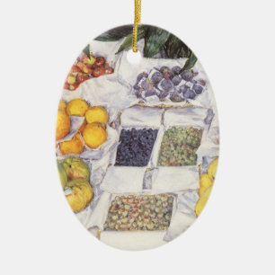 Fruit Stand by Gustave Caillebotte, Vintage Art Ceramic Tree Decoration