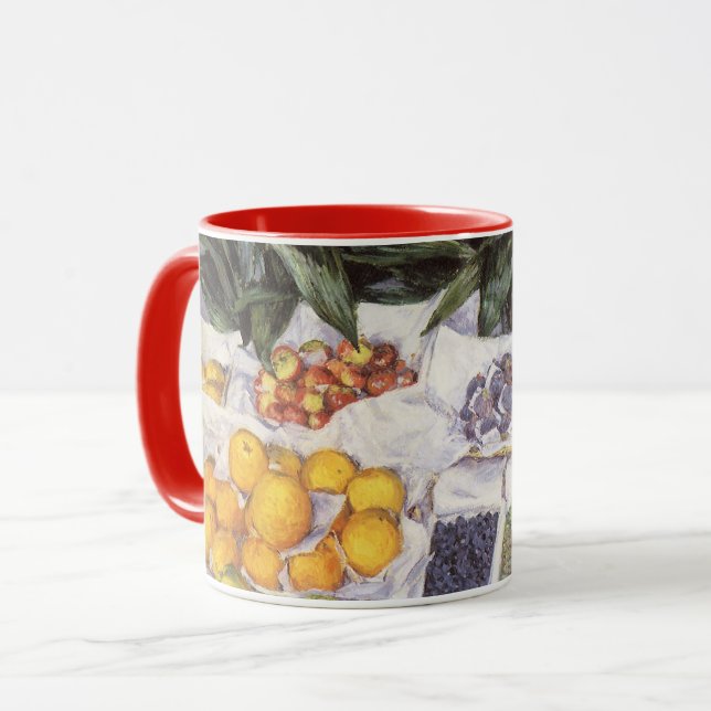 Fruit Stand by Gustave Caillebotte, Vintage Art Mug (Front Left)