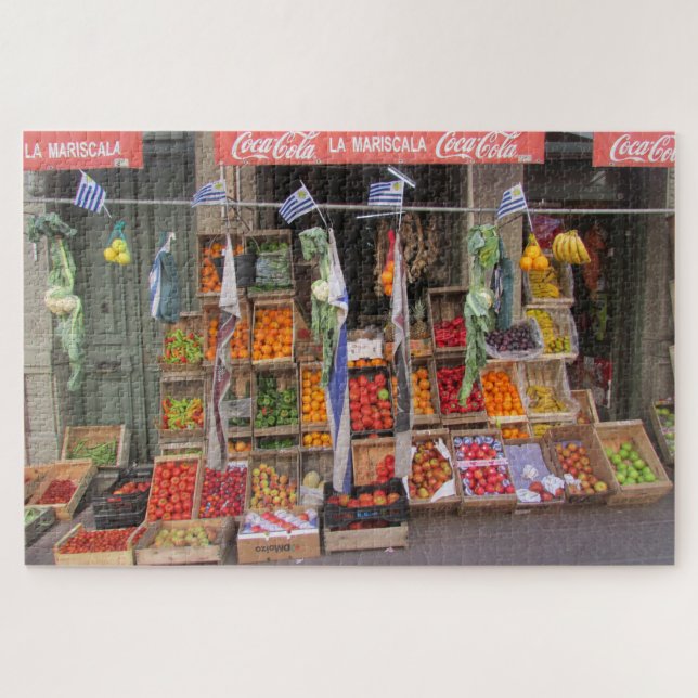 fruit stand montevideo jigsaw puzzle (Horizontal)