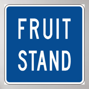 Fruit Stand Road Sign