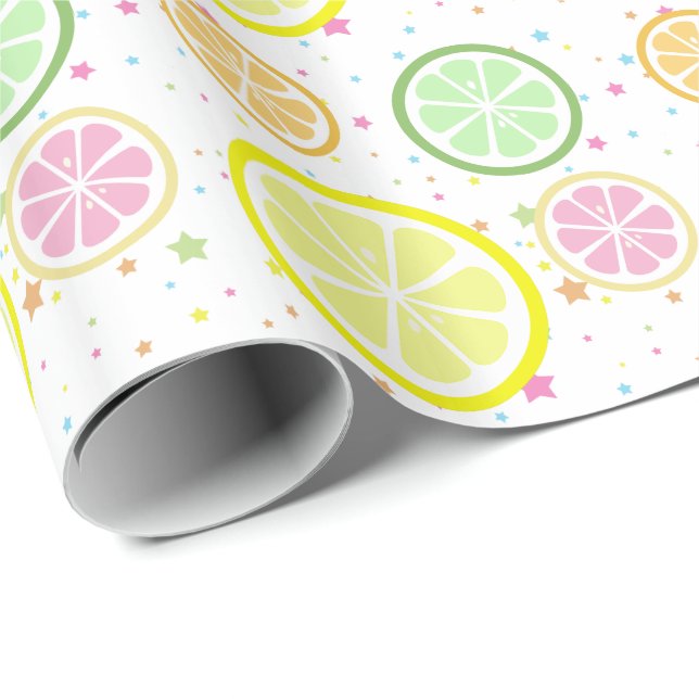 Fruit Stars Gift Wrap (Roll Corner)