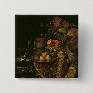 Fruit Still Life 15 Cm Square Badge