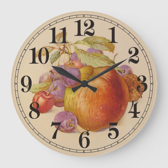 Fruit Still Life Large Clock (Front)