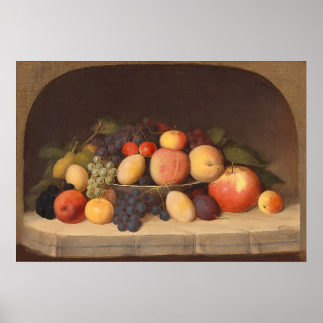 Fruit Still Life, Robert Duncanson Fine Art Poster (Front)