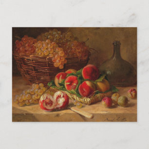 Fruit Still Life with Peaches, Arthur de Neuville Postcard