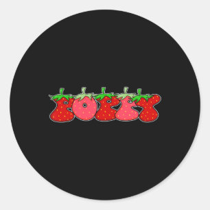 Fruit Strawberry Grandpa Poppy Halloween Costume Classic Round Sticker