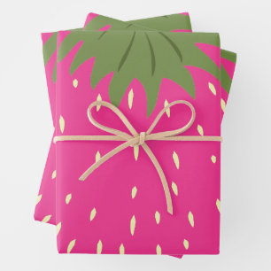 Fruit Strawberry Wrapping Paper Sheet