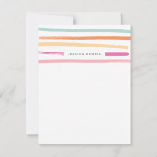 Fruit Stripes Stationery - Tangerine Note Card