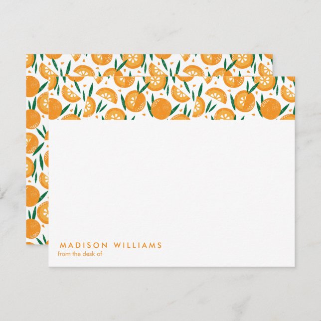 Fruit Stylish Trendy Modern Note Card (Front/Back)