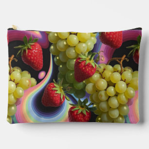 Fruit Swirl Rainbow Accessory Pouch Travel Bag