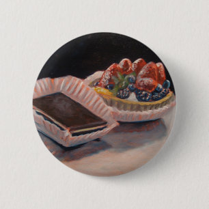 Fruit tart fudge painting on fun items! 6 cm round badge