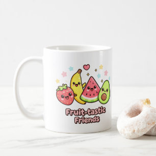 Fruit-tastic Friends – Cute Kawaii Fruit Design Coffee Mug