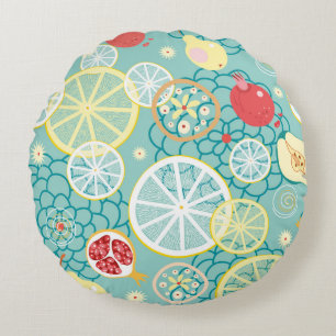 Fruit texture round cushion