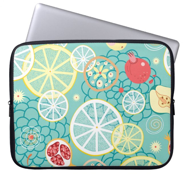 Fruit Texture, Vibrant Background. Laptop Sleeve (Front)