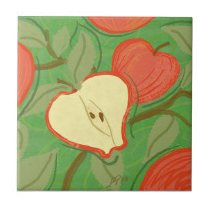 Fruit Tile: Apple Ceramic Tile