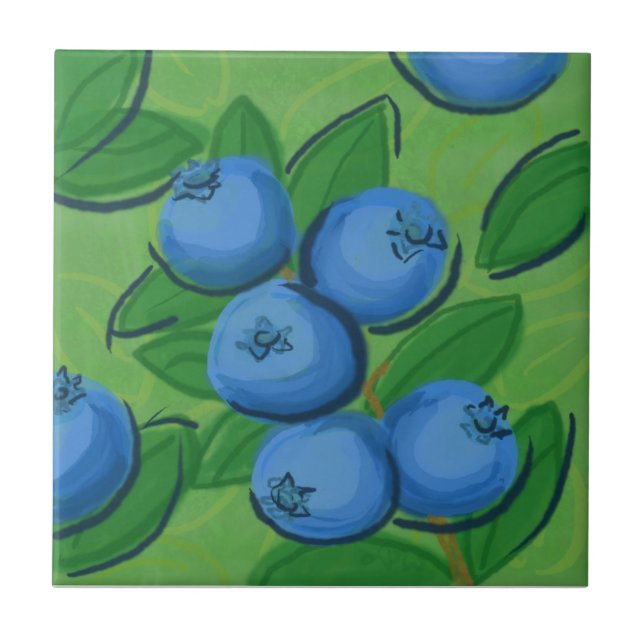 Fruit Tile: Blueberries Tile (Front)