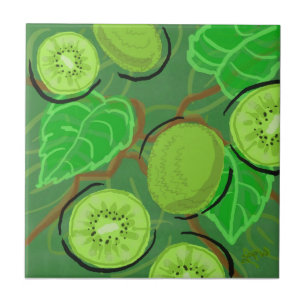 Fruit Tile: Kiwis Ceramic Tile