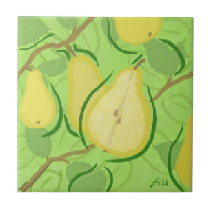 Fruit Tile: Pear Ceramic Tile