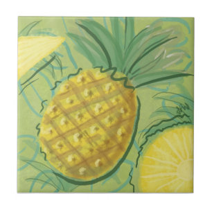 Fruit Tile: Pineapples Ceramic Tile