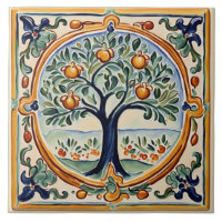 Fruit Tree Mediterranean Italian Rural Folk Art