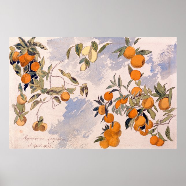 Fruit Trees - Edward Lear Poster (Front)