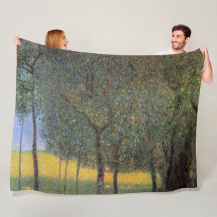 Fruit Trees, Gustav Klimt Fleece Blanket