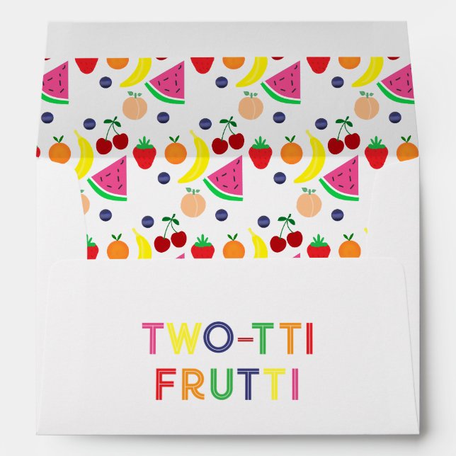 Fruit Two-tti Frutti 2nd Birthday Envelope (Back (Bottom))