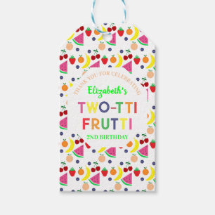 Fruit Two-tti Frutti 2nd Birthday Gift Tags