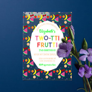 Fruit Two-tti Frutti 2nd Birthday Invitation