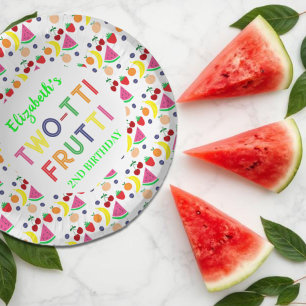 Fruit Two-tti Frutti 2nd Birthday Paper Plate