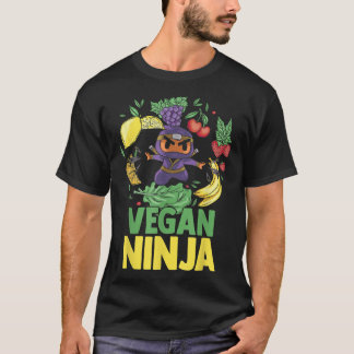 Fruit Vegan Ninja Vegetable Vegetarian Foodies T-S T-Shirt