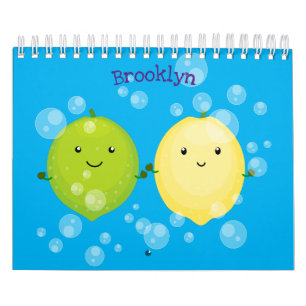 Fruit, vegetable and plant cartoon calendar