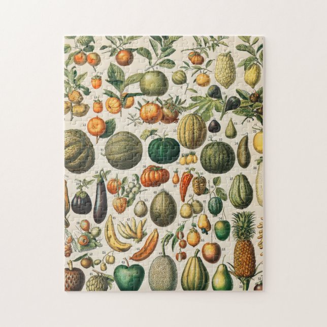 Fruit Vegetable Botanical Scientific Illustration Jigsaw Puzzle (Vertical)