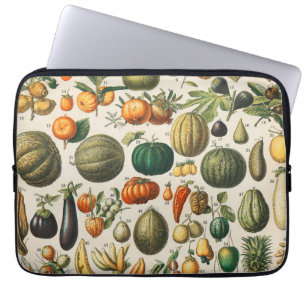 Fruit Vegetable Botanical Scientific Illustration Laptop Sleeve