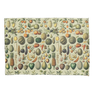Fruit Vegetable Botanical Scientific Illustration Pillowcase