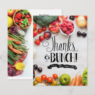 Fruit Vegetable Grocery Shop themed Thank You Car Card