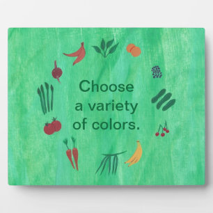 Fruit Vegetables Choose Variety of Colours Plaque