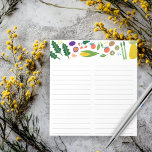 Fruit Veggies Meal Planning Grocery Shopping List Notepad<br><div class="desc">Make your shopping lists in style with this customisable grocery shopping,  meal planning or to-do list notepad. Customise or add text to suit your needs. Keep or delete the lines too. Check my shop for more sizes and styles!</div>