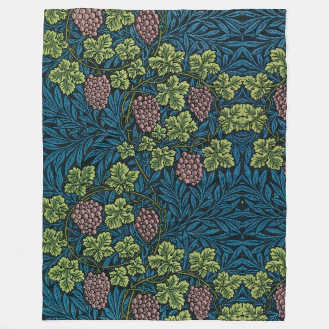 FRUIT VINE GRAPES PATTERN FLEECE BLANKET (Front)