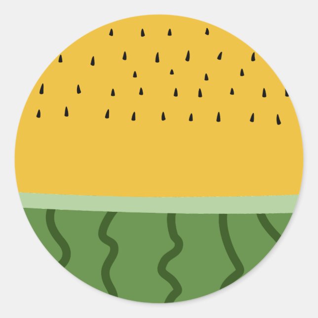 Fruit Watermelon Classic Round Sticker (Front)