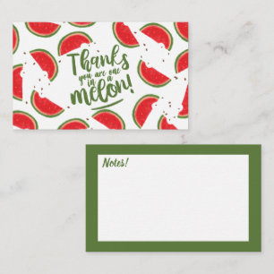 Fruit Watermelon Red Cute Thank You Card