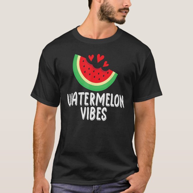 Fruit Watermelon Vibes Watermelon T-Shirt (Front)