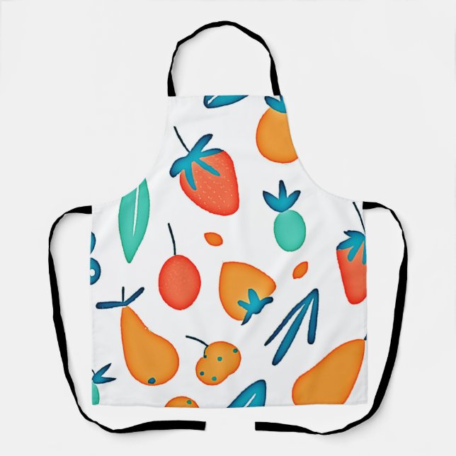 Fruit Whimsy: Playful Pattern Apron (Front)