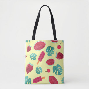 Fruit world ice cream world tote bag