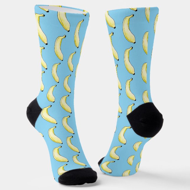 fruit yellow banana socks (Angled)