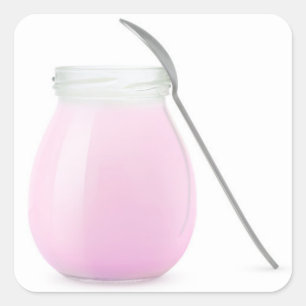 Fruit yogurt square sticker